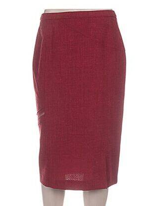 Jupe mi-longue coupe droite marron PAUPORTÉ femme