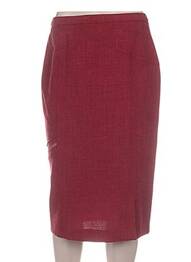 Jupe mi-longue coupe droite marron PAUPORTÉ femme