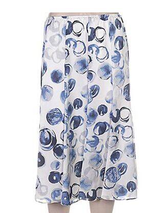 Jupe mi-longue doublure bleu WEINBERG femme
