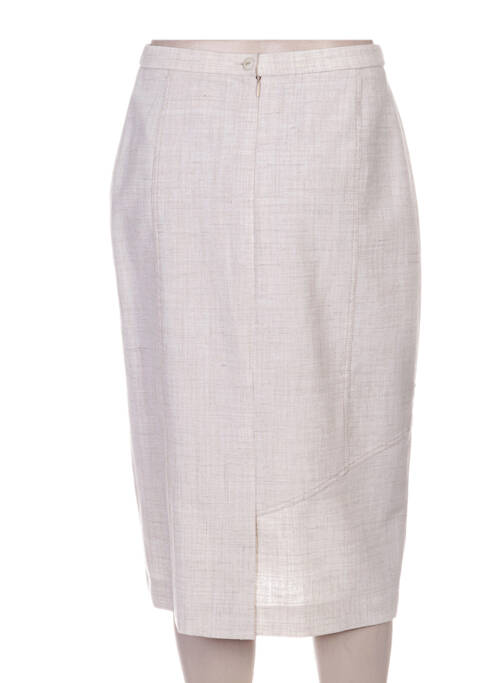 Jupe mi-longue coupe droite beige PAUPORTÉ femme