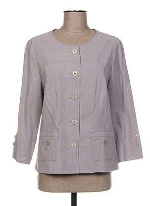 Veste casual col rond gris WEINBERG femme
