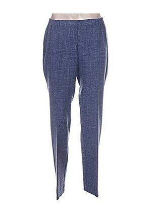 Pantalon droit taille élastique bleu WEINBERG femme