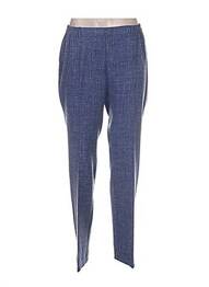Pantalon droit taille élastique bleu WEINBERG femme