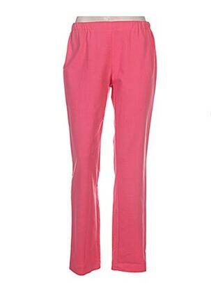 Pantalon droit taille élastique rose WEINBERG femme