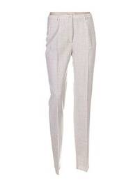 Pantalon droit fermeture zippée sous rabat boutonné taille normale beige PAUPORTÉ femme