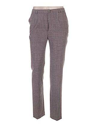 Pantalon droit taille élastique marron WEINBERG femme