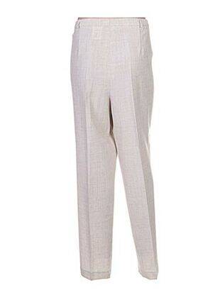 Pantalon droit fermeture zippée sous rabat boutonné beige WEINBERG femme