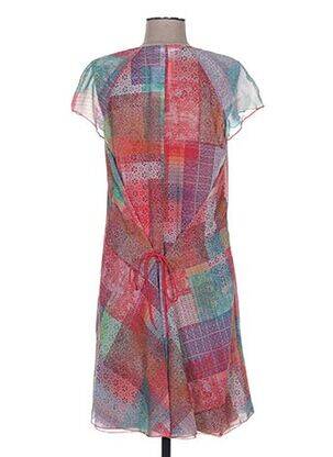 Robe mi-longue manches courtes manches courtes rouge TERRE DE FÉES femme