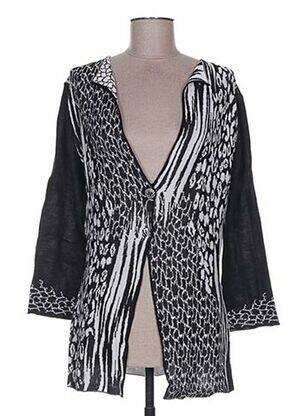 Gilet manches longues fermeture boutonnée sur le devant noir WEINBERG femme