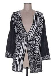 Gilet manches longues fermeture boutonnée sur le devant noir WEINBERG femme