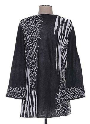 Gilet manches longues fermeture boutonnée sur le devant noir WEINBERG femme