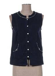 Gilet sans manche poches bleu JAC JAC femme