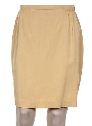 Jupe mi-longue coupe droite jaune PHILIPPE ADEC femme