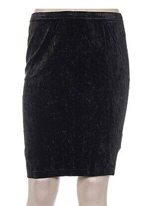 Jupe mi-longue coupe droite noir DIAPOSITIVE femme