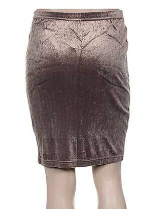 Jupe mi-longue coupe droite beige DIAPOSITIVE femme