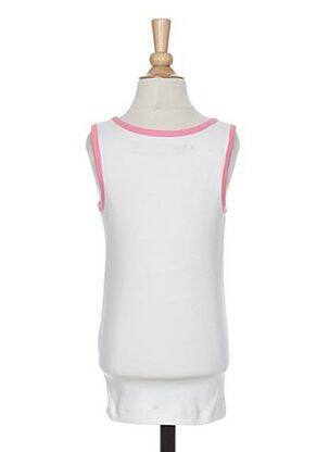 Débardeur tissage jersey sans manche blanc LUPILU fille