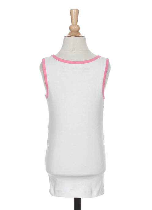 Débardeur tissage jersey sans manche blanc LUPILU fille