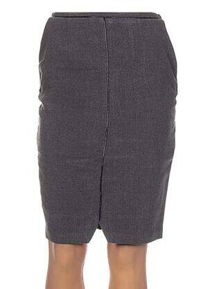 Jupe mi-longue taille haute gris CLO&SE femme