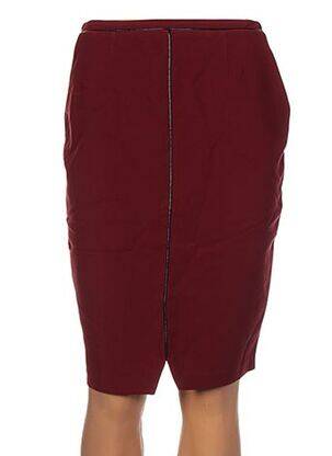 Jupe mi-longue taille haute rouge CLO&SE femme