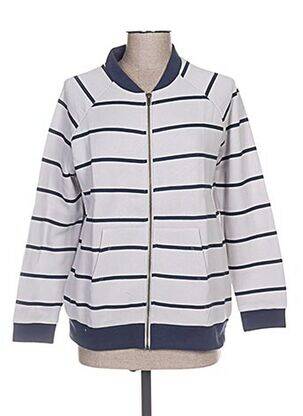 Gilet manches longues col rond gris CLO&SE femme