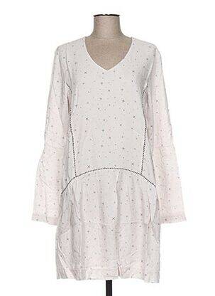 Robe courte manches longues manches longues beige CLO&SE femme