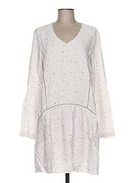 Robe courte manches longues manches longues beige CLO&SE femme