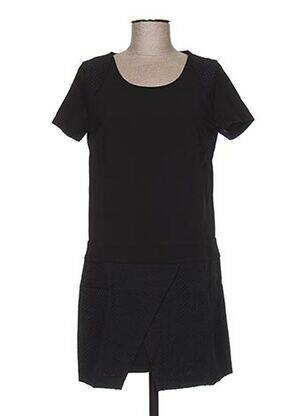 Robe courte manches courtes manches courtes noir CLO&SE femme