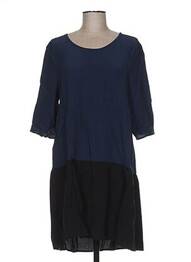 Robe mi-longue manches 3/4 manches 3/4 bleu CLO&SE femme