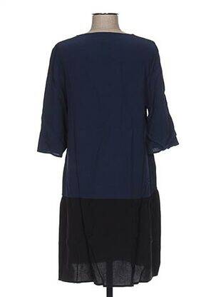 Robe mi-longue manches 3/4 manches 3/4 bleu CLO&SE femme