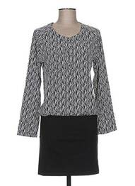 Robe courte manches longues manches longues noir CLO&SE femme