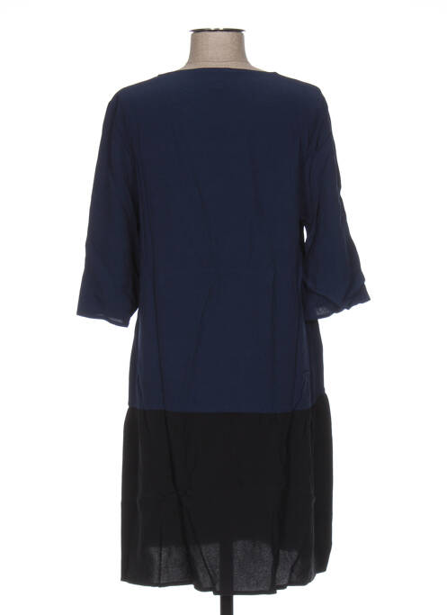 Robe mi-longue manches 3/4 manches 3/4 bleu CLO&SE femme