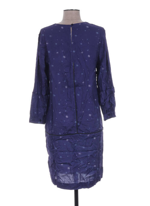 Robe mi-longue manches longues manches longues bleu CLO&SE femme