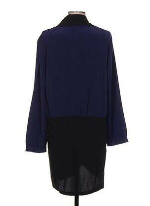 Robe mi-longue manches longues manches longues bleu CLO&SE femme