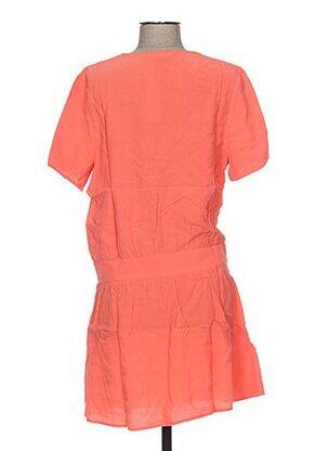 Robe mi-longue manches courtes manches courtes orange CLO&SE femme