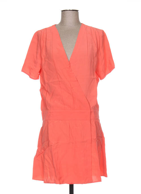 Robe mi-longue manches courtes manches courtes orange CLO&SE femme