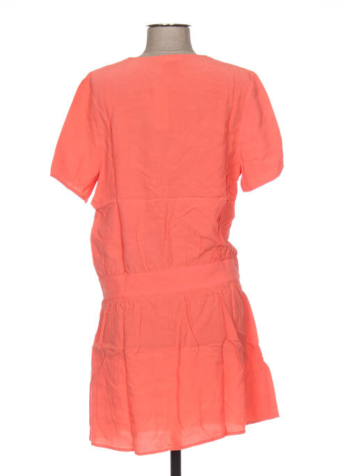 Robe mi-longue manches courtes manches courtes orange CLO&SE femme