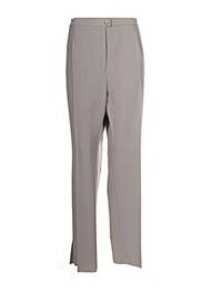 Pantalon chino fermeture zippée sous rabat boutonné gris KARTING femme