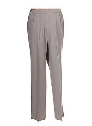 Pantalon chino fermeture zippée sous rabat boutonné gris KARTING femme