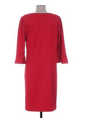 Robe mi-longue manches 3/4 manches 3/4 rouge BRANDTEX femme