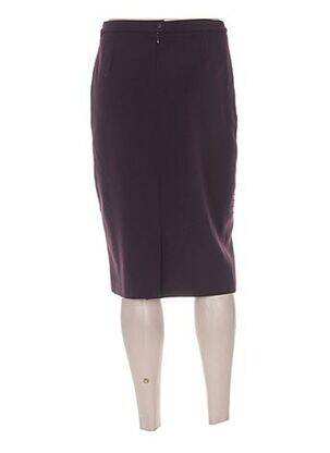 Jupe mi-longue taille à pinces violet GUY DUBOUIS femme