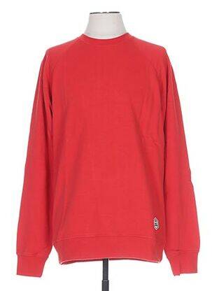 Sweat-shirt finition bords-côtes manches longues rouge FRENCH DISORDER homme
