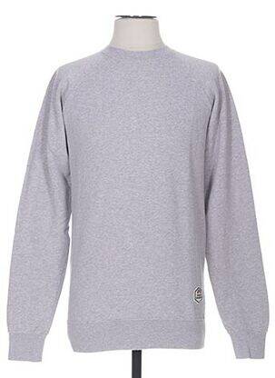 Sweat-shirt finition bords-côtes manches longues gris FRENCH DISORDER homme