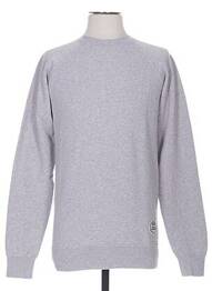 Sweat-shirt finition bords-côtes manches longues gris FRENCH DISORDER homme