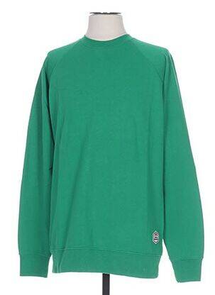 Sweat-shirt finition bords-côtes manches longues vert FRENCH DISORDER homme