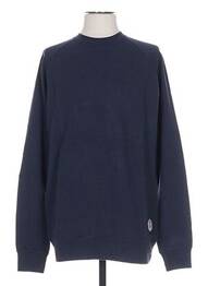 Sweat-shirt finition bords-côtes manches longues bleu FRENCH DISORDER homme
