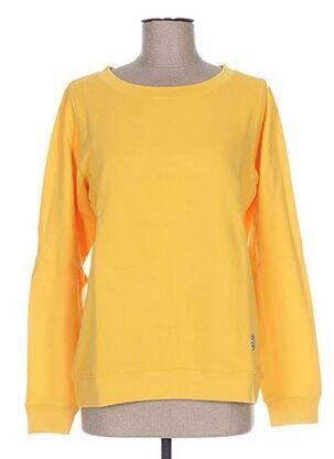 Sweat-shirt finition bords-côtes manches longues jaune FRENCH DISORDER femme