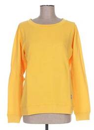 Sweat-shirt finition bords-côtes manches longues jaune FRENCH DISORDER femme