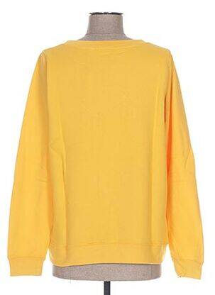 Sweat-shirt finition bords-côtes manches longues jaune FRENCH DISORDER femme