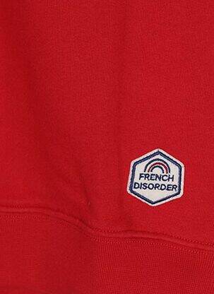 Sweat-shirt coupe cintrée manches longues rouge FRENCH DISORDER enfant