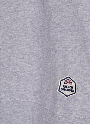 Sweat-shirt coupe cintrée manches longues gris FRENCH DISORDER enfant